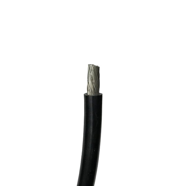 2 AWG Tinned Battery Cable, Tinned Copper Lead Wire with Black PVC, 120" Length